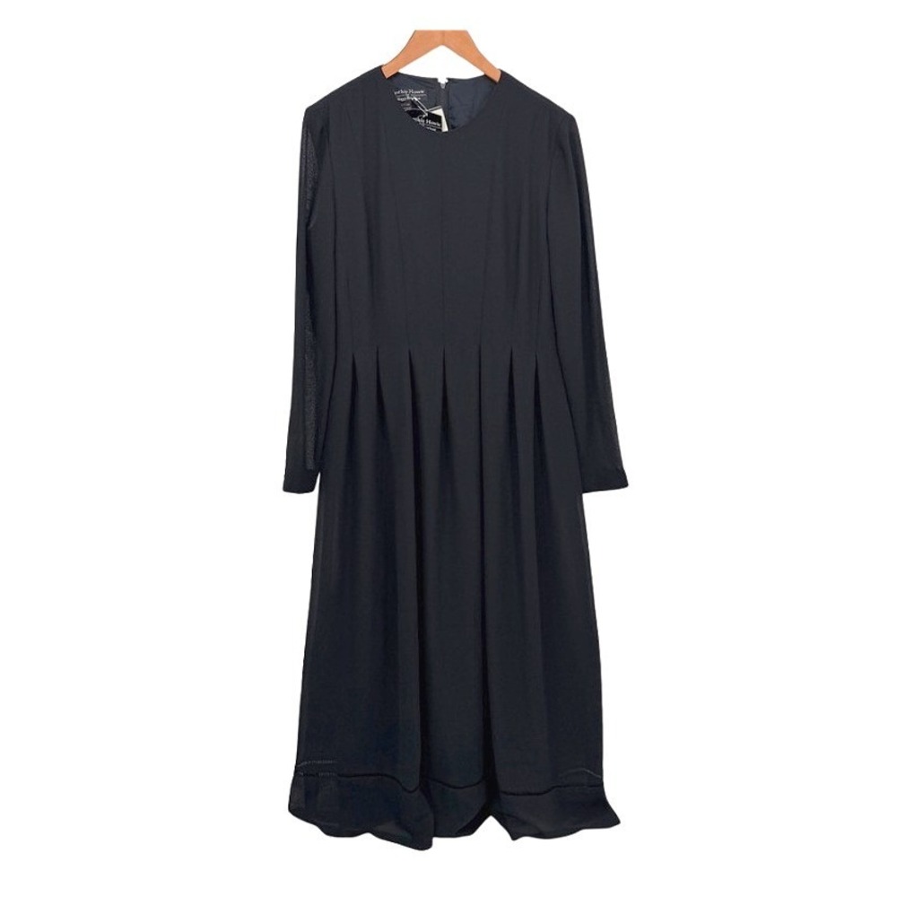Cynthia Howie Maggy Boutique Dressy Maxi Dress Black Pleated Waist Size 8 Chic